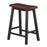 24 Inch Set of 2 Wood Counter Height Seat Stools for Kitchen Dining and Pub