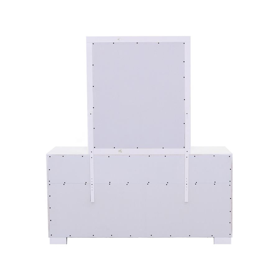 Jessica Rectangular Dresser Mirror White