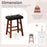 Set of 2 Modern Backless Bar Stools with Padded Cushion