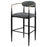 Tina Metal Pub Height Bar Stool with Upholstered Back and Seat set of 2