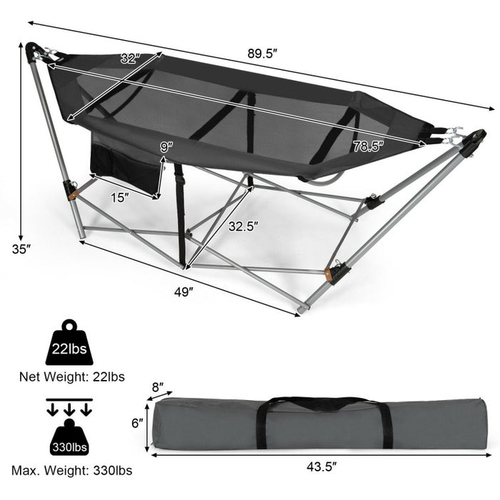 Portable Folding Hammock with Hammock Stand