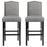 Set of 2 Counter Height Dining Side Barstools with Thick Cushion