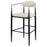 Tina Metal Pub Height Bar Stool with Upholstered Back and Seat set of 2