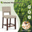 2 Piece Bar Chair Set with Hollowed Back and Rubber Wood Legs