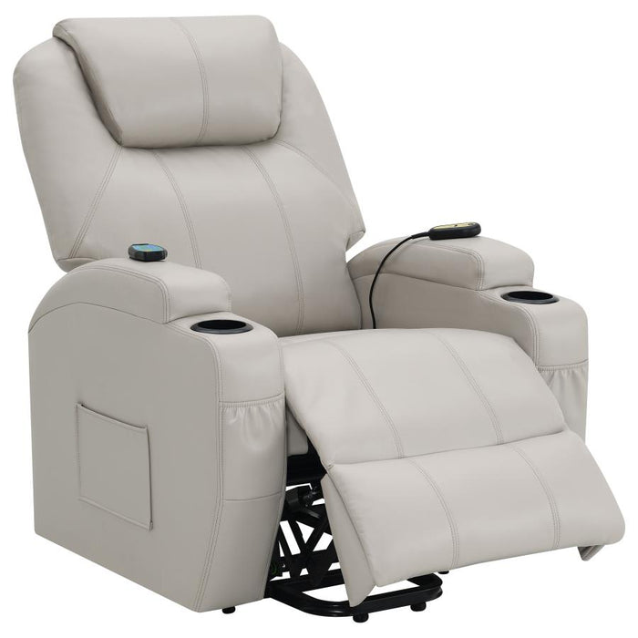 Sanger Upholstered Power Lift Recliner Chair with Massage