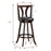 24/29.5 Inch Set of 2 Swivel Bar Stools Bar Height Chairs with Rubber Wood Legs