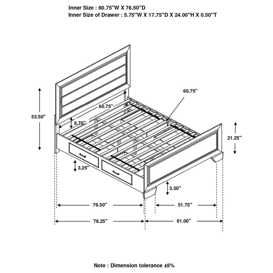 Kauffman Storage Bed Washed Taupe