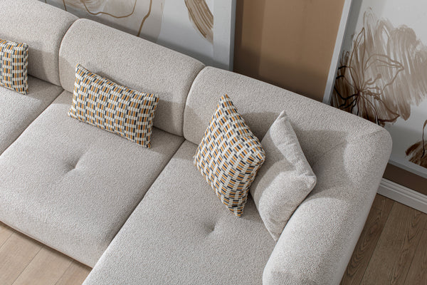 Lyna Ivory 3 Pc RAF Sectional