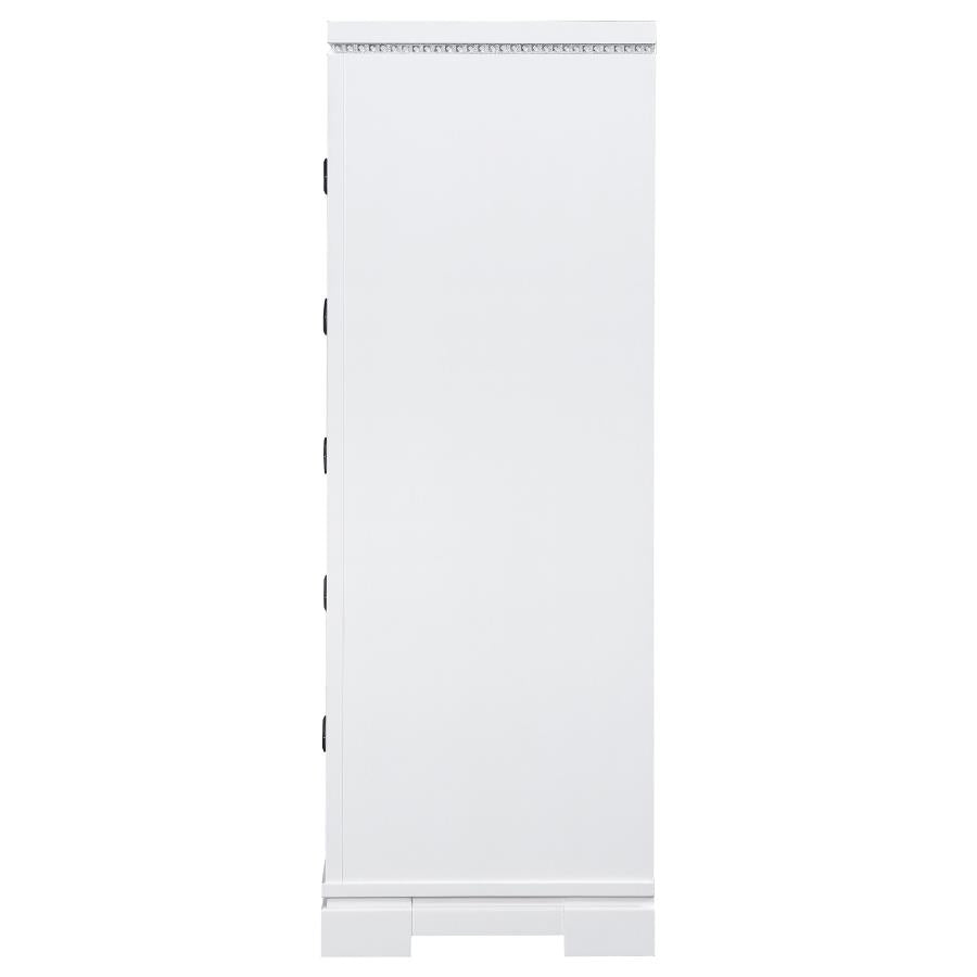 Eleanor Rectangular 5-drawer Chest White