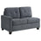 Georgina Upholstered LAF Chair Steel Grey