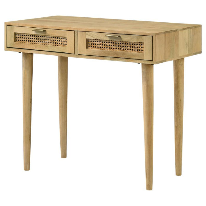 Zamora Rectangular 2-Drawer Accent Writing Desk Natural