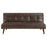 Jenson Multipurpose Upholstered Tufted Convertible Sofa Bed Dark Coffee Brown