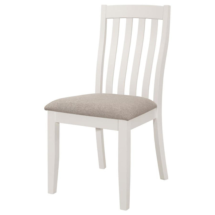 Nogales Vertical Slat Back Dining Side Chair Off White (Set of 2)