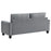 Davis 3-Piece Upholstered Rolled Arm Sofa Grey