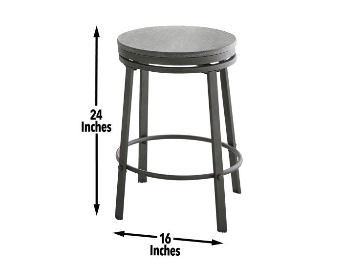 Portland 24″ Backless Counter Stool, Swivel