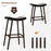 Bar Stools Set of 2 with PU Leather Upholstered Saddle Seat and Footrest