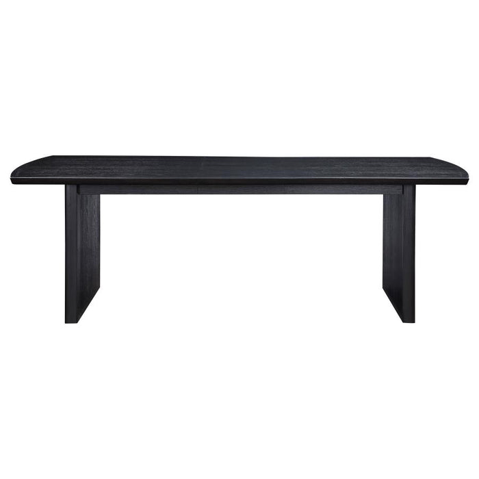 Brookmead Rectangular Dining Table With 18″ Removable Extension Leaf Black