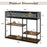 4-Tier Industrial Console Table with Wire Basket and shelf