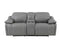 Alpine Dual-Power Leather Console Loveseat