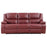 Camila Upholstered Motion Reclining Sofa Red Faux Leather