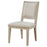 Trofello Upholstered Dining Side Chair White Washed and Beige (Set of 2)