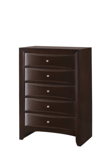 Emily Dark Cherry Storage Platform Bedroom Set