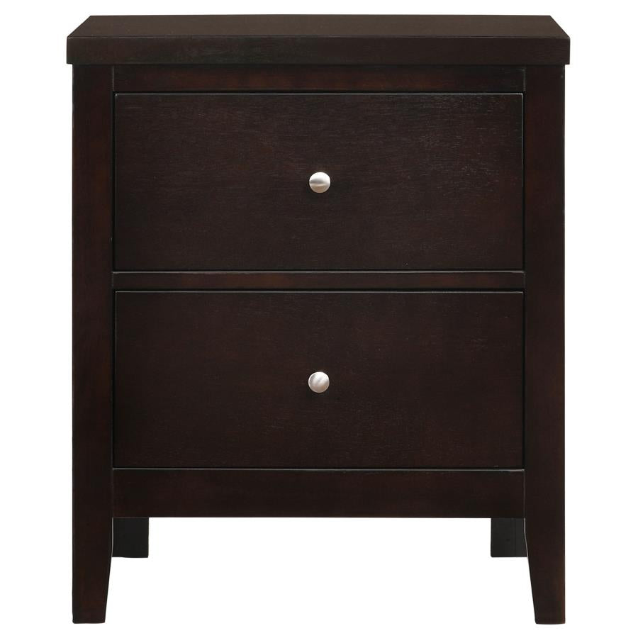 Carlton Bedroom Set with Upholstered Headboard Cappuccino