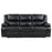 Camila Upholstered Motion Reclining Sofa Black