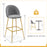 29 Inches Bar Stools Set of 2 with Padded Seats