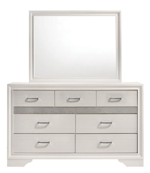 Miranda Rectangular Dresser Mirror White