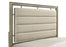 Giselle Eastern King Panel Bed With Upholstered Headboard Rustic Beige