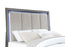 Kieran Panel Bed with Upholstered LED Headboard Grey