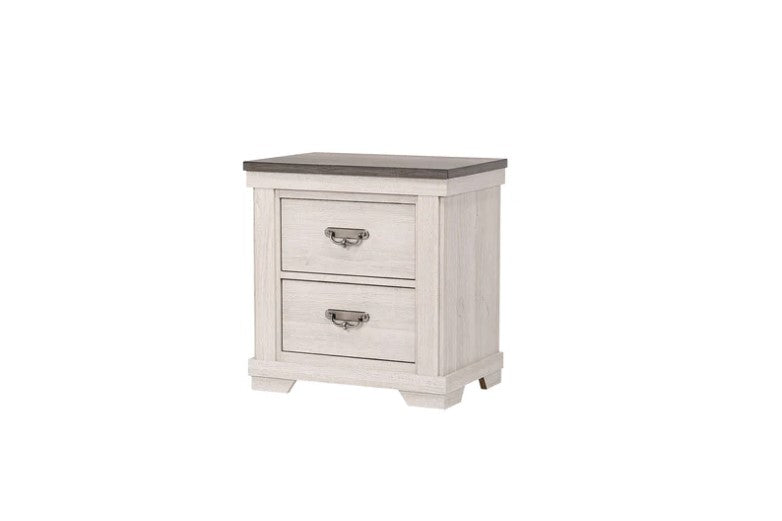 Leighton Cream/Brown Nightstand