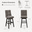 Set of 2 360° Swivel Bar Stool with Rubber Wood Legs Footrest