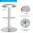 Modern Swivel Adjustable Height Bar Stool with Footrest