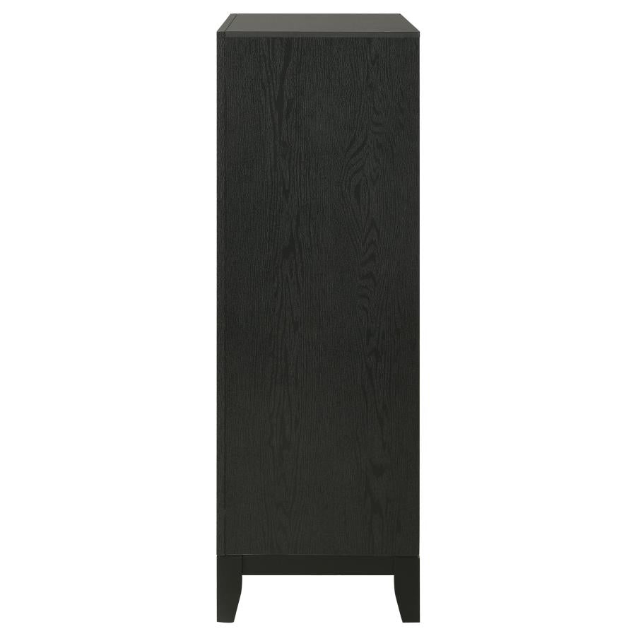 Valencia 6-drawer Dresser Light Brown and Black