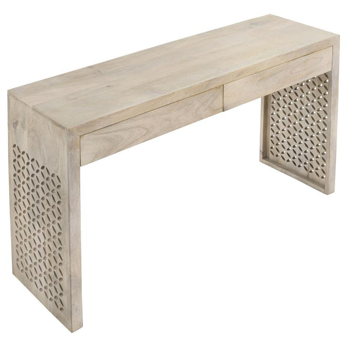 Rickman Rectangular 2-Drawer Console Table White Washed