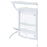 Dallas 2-shelf Home Bar White and Frosted Glass