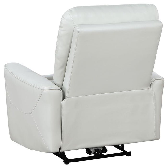 Greenfield Upholstered Power Recliner Chair Ivory