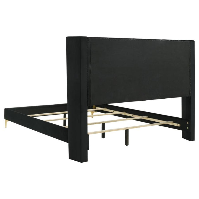 Kendall Upholstered Panel Bed Black