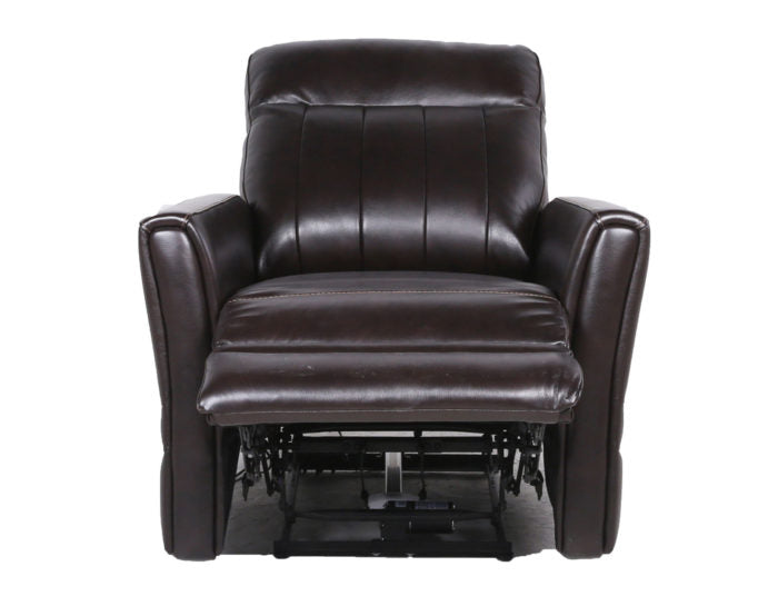 Coachella Dual-Power Leather Recliner, Brown