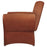 Liana Upholstered Roll Arm Accent Armchair Rust Orange