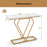 Gold Console Table with Diamond Shape Geometric Frame