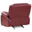 Camila Upholstered Glider Recliner Chair Red Faux Leather