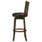 Lambert Pub Height Swivel Bar Stool With Upholstered Seat Dark Cherry