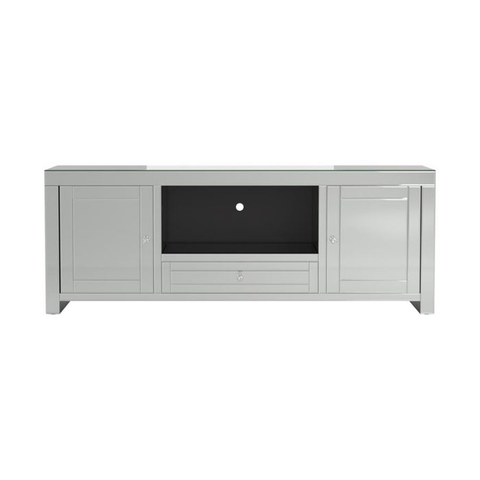 2-Door TV Console Silver