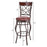 Set of 2 30 Inch Bar Stool with Backrest and Footrest