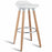 Set of 2 ABS Bar Stools with Wooden Legs