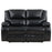 Camila Upholstered Motion Reclining Loveseat Black