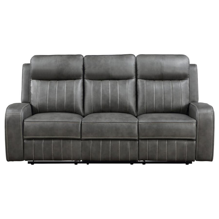 Raelynn 2-Piece Upholstered Motion Reclining Sofa Set Grey